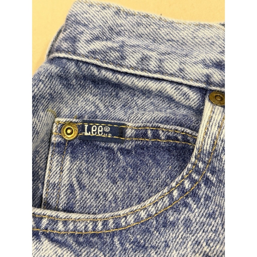 Lee Jeans Women's 16 Medium (Fits 12) Vintage Acid Wash High Rise Mom Jeans - Picture 2 of 13